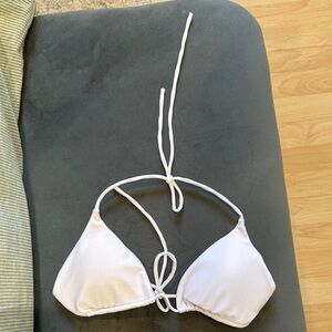 White Triangle Bikini Top